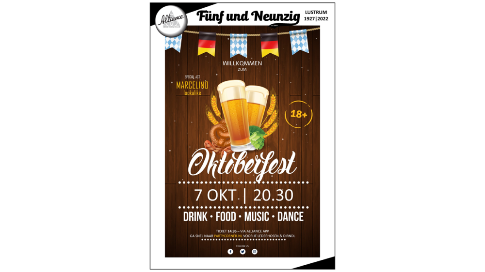 Es geht los! Herzlich willkommen op het 18+ Oktoberfest op vrijdag 7 oktober! Nieuws afbeelding