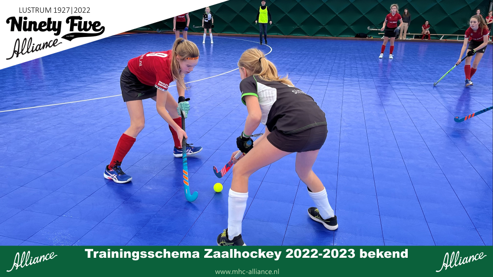 Trainingsschema Zaalhockey 2022-2023 bekend Nieuws afbeelding