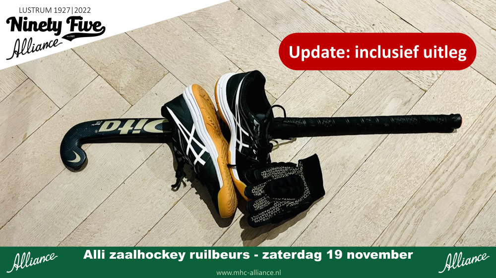 Update: Incl. uitleg - Alli zaalhockey ruilbeurs op zaterdag 19 november Nieuws afbeelding