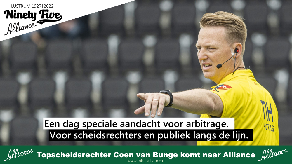 Topscheidsrechter Coen van Bunge komt naar Alliance - Zaterdag 1 April! Nieuws afbeelding