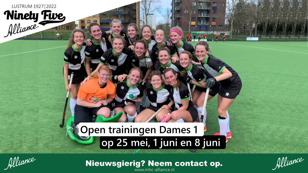Open trainingen Dames 1 op 25 mei, 1 juni en 8 juni Nieuws afbeelding
