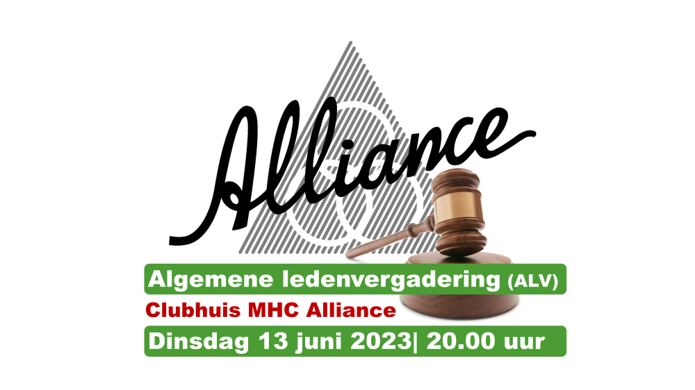 Algemene Ledenvergadering MHC Alliance dinsdag 13 juni 20.00 uur Nieuws afbeelding