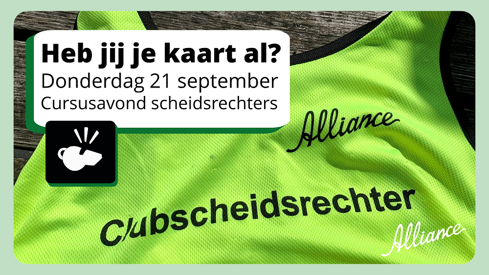 21 september cursusavond ouderscheidsrechters Nieuws afbeelding