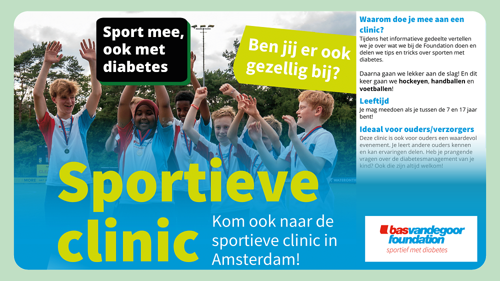 27 september clinic in Amsterdam voor kinderen met diabetes Nieuws afbeelding