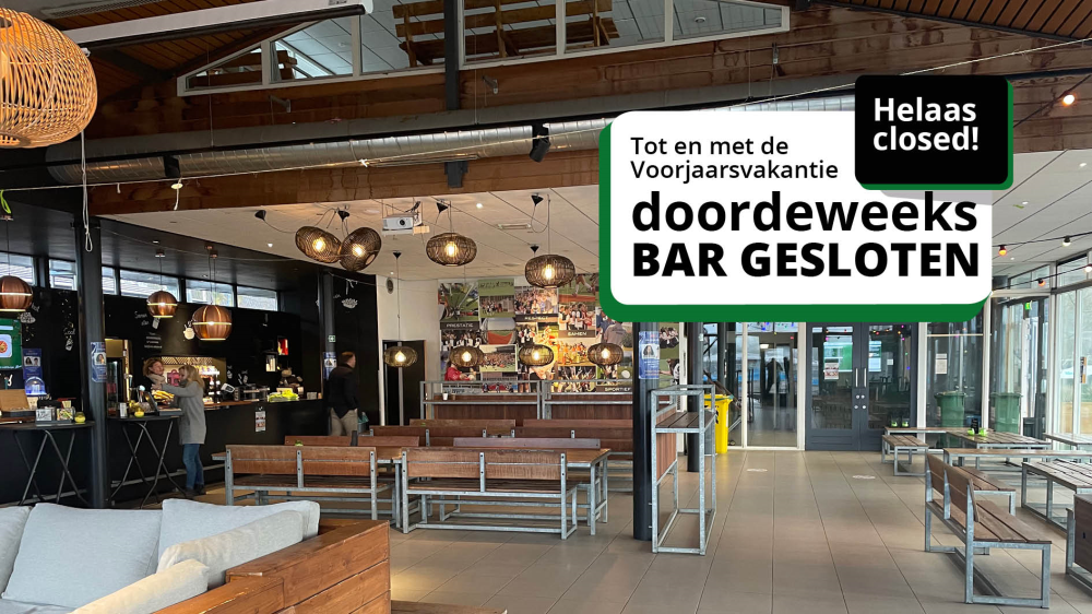 Bar doordeweeks gesloten t/m voorjaarsvakantie Nieuws afbeelding