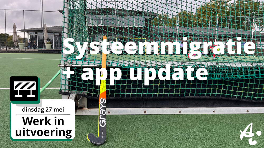 Dinsdag 27 mei worden onze systemen vernieuwd en zijn dan niet beschikbaar. App updaten! Nieuws afbeelding