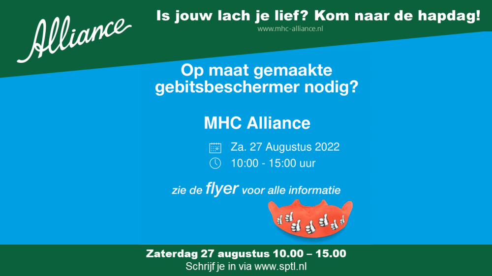 Is jouw lach je lief? Kom naar de hapdag za 27 aug op MHC Alliance! Nieuws afbeelding